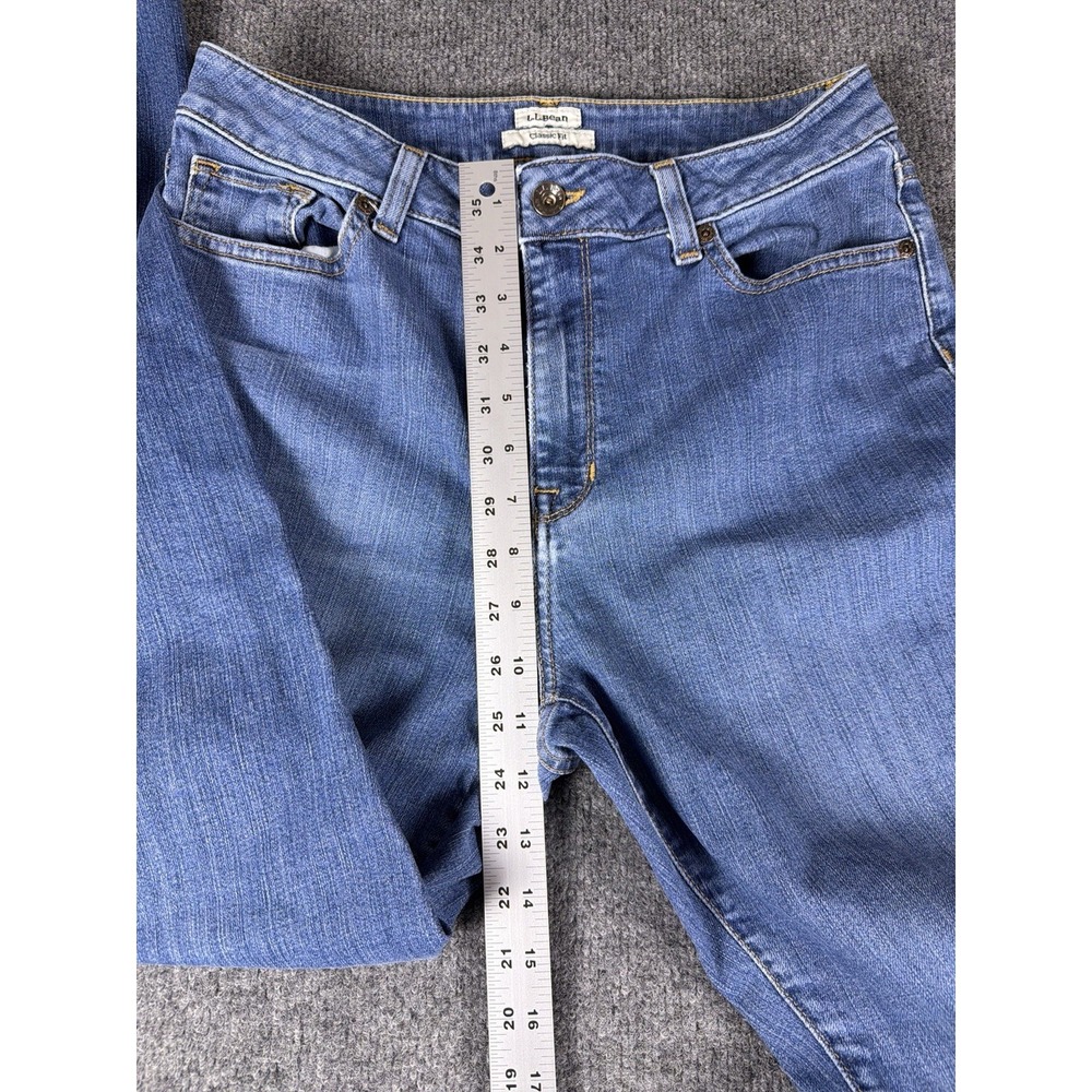 LL Bean Women Jeans Classic Fit Straight Blue Denim Size 10 - Picture 8 of 11